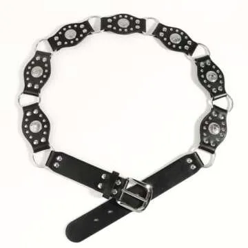 HIQUACC Vintage Rivet Leather Western Belts for Women