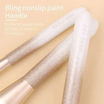 ENZO KEN Luxury Natural Hair Makeup Brush Set with Case