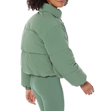 Women's Cropped Puffer Jacket - Warm & Water-Resistant