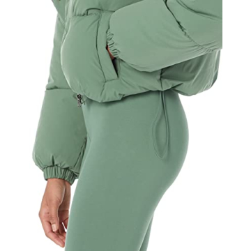 Women's Cropped Puffer Jacket - Warm & Water-Resistant