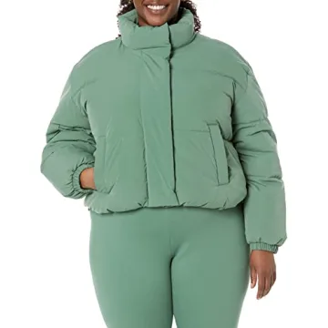 Women's Cropped Puffer Jacket - Warm & Water-Resistant