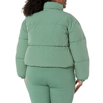 Women's Cropped Puffer Jacket - Warm & Water-Resistant