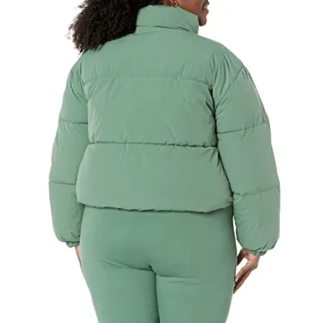 Women's Cropped Puffer Jacket - Warm & Water-Resistant