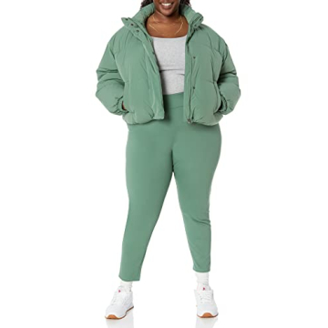 Women's Cropped Puffer Jacket - Warm & Water-Resistant