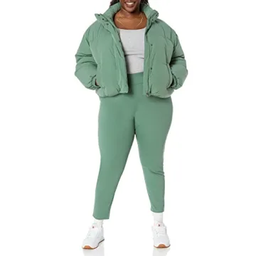 Women's Cropped Puffer Jacket - Warm & Water-Resistant