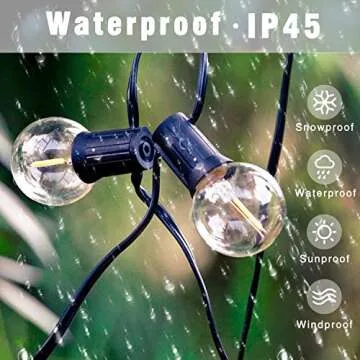 Svater Globe String Lights Outdoor 25 FT, LED Patio Lights with 23 pcs E12 Socket, 25 Pcs G40 1W Clear Glass Bulbs, Hanging Lighting for Cafe Bistro Backyard Indoor, 2700K Warm White