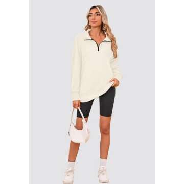 Stylish PLMOKEN Plus Size Sweatshirt for Women Casual Wear