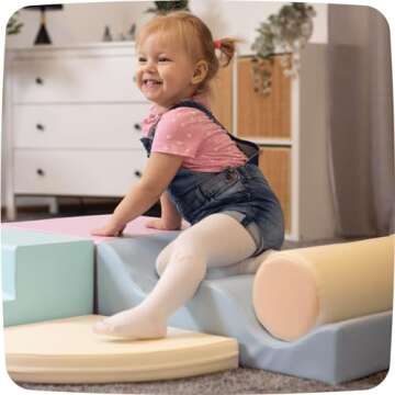 IGLU Soft Play Explorer Pastel Color Set Hand Made Large Foam Blocks Climbing Toys for Toddlers 1-3 Year Old Indoor Playground 6 Shapes