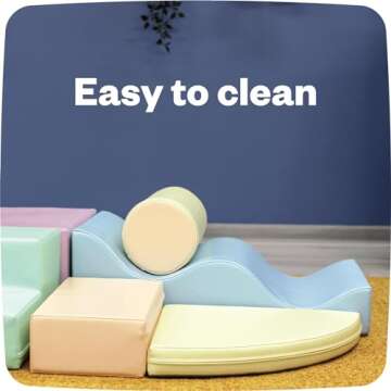 IGLU Soft Play Explorer Pastel Color Set Hand Made Large Foam Blocks Climbing Toys for Toddlers 1-3 Year Old Indoor Playground 6 Shapes