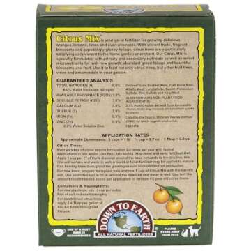 Down to Earth Organic Citrus Fertilizer Mix 6-3-3, 1 lb