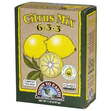 Down to Earth Organic Citrus Fertilizer Mix 6-3-3 for Healthy Trees