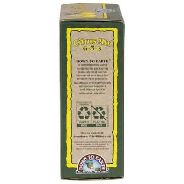 Down to Earth Organic Citrus Fertilizer Mix 6-3-3 for Healthy Trees