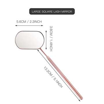 Pretty memory Lash Mirror, 2.2Inches Stainless Steel Makeup Eyelash Mirror, Eyelash Extensions Acces...