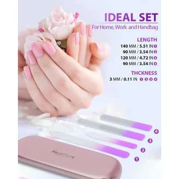 Premium 4PC Nail File Set - Gift for Women & Girls