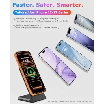 MagSafe Charger Stand - Fast 15W Wireless Charger for iPhone