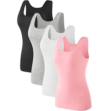 Air Curvey 4 Pcs Tank Tops for Women - Stylish Layering Basics