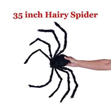Realistic 35 Inch Halloween Spider for Party Decor
