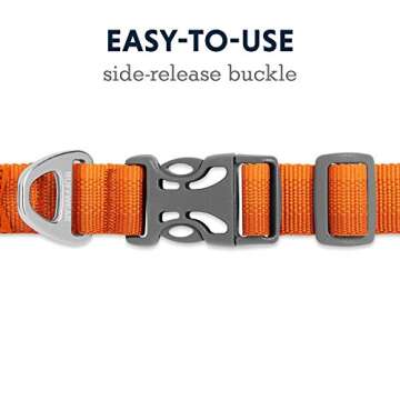 Ruffwear, Front Range Dog Collar, Durable and Comfortable Collar for Everyday Use, Campfire Orange, 14"-20"