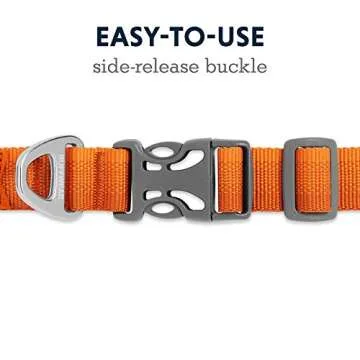 Ruffwear, Front Range Dog Collar, Durable and Comfortable Collar for Everyday Use, Campfire Orange, 14"-20"