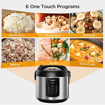COMFEE 6-in-1 Compact Rice Cooker, 2 QT