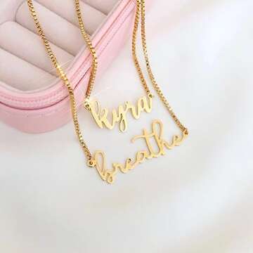 Custom Name Necklace - Personalized 18K Gold Plated Jewelry