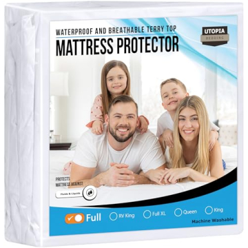 Utopia Bedding Waterproof Mattress Protector Full Size – A Premium Terry Mattress Cover