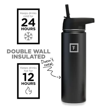 IRON °FLASK Stainless Steel Water Bottle with 3 Lids - Leak Proof