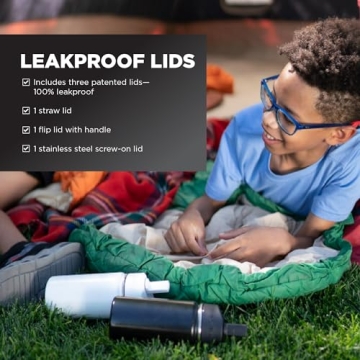 IRON °FLASK Stainless Steel Water Bottle with 3 Lids - Leak Proof