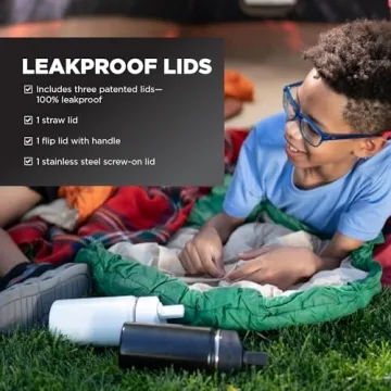 IRON °FLASK Stainless Steel Water Bottle with 3 Lids - Leak Proof