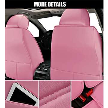Car Seat Covers Full Set, Super Luxurious Heavy Duty Waterproof Leather Automotive Vehicle Cover for...
