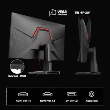 KOORUI 25-inch 180Hz Gaming Monitor with FreeSync Premium