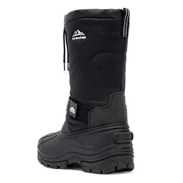 ALEADER Winter Boots for Men, Waterproof Snow Boots Hiking Shoes Black 10 D(M) US