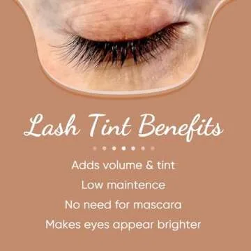 Lash Color Kit, Lomansa Professional Eyelash and Brow Color Kit, Instant Eyelash Color with Natural Black Effects, Safe & Easy to Use 8ml