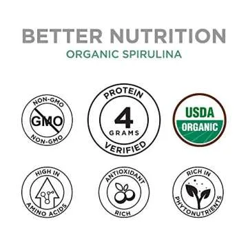 BNLABS Spirulina Powder Organic 1kg/2.2lb -285 Servings 3.5g Serving Size - USDA Certified - RAW Nutrient Dense Over 70% Protein Per Serving - Purest Source Vegan Protein - Superfood