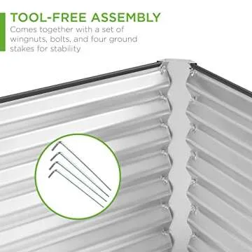 6x3x2ft Outdoor Metal Garden Bed with 269 Gallon Capacity