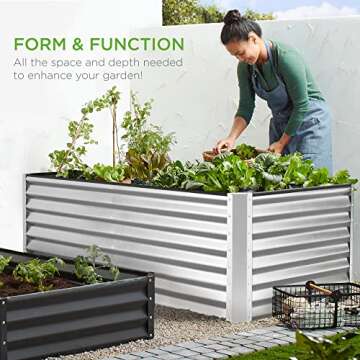 Best Choice Products 6x3x2ft Outdoor Metal Raised Garden Bed, Deep Root Box Planter for Vegetables, Flowers, Herbs, and Succulents w/ 269 Gallon Capacity - Silver