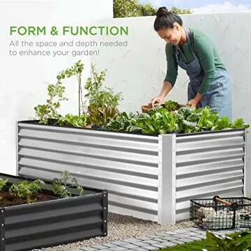 6x3x2ft Outdoor Metal Garden Bed with 269 Gallon Capacity