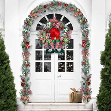 Enchanting Valery Madelyn 9ft Pre-Lit Christmas Garland with Lights for Festive Celebrations