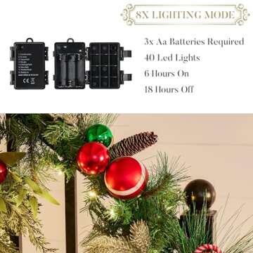 Valery Madelyn 9ft Pre-Lit Christmas Garland for Decor