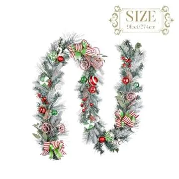 Valery Madelyn 9ft Pre-Lit Christmas Garland for Decor