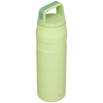 Stanley IceFlow Cap and Carry+ Water Bottle 24 OZ | Wide Mouth Twist Lid | Lightweight & Leakproof for Travel & Gym | Insulated Stainless Steel | BPA-Free | Citron