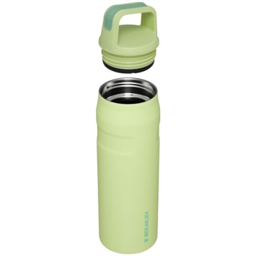 Stanley IceFlow Cap and Carry+ Water Bottle 24 OZ | Wide Mouth Twist Lid | Lightweight & Leakproof for Travel & Gym | Insulated Stainless Steel | BPA-Free | Citron