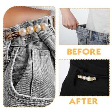 YUXIANLB 8 Pcs Pearl Brooch Pins for Elegant Styling