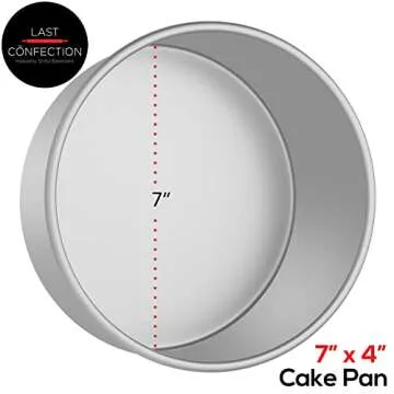 Last Confection 7" x 4" Aluminum Round Cake Pan - Professional Bakeware