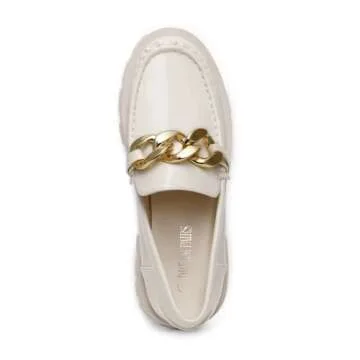 DREAM PAIRS Womens Loafers, Business Dressy Casual Lug Sole Stylish Shoes - Comfortable Cute Chunky Heel - Slip on Ladies Office Daily Work Travel Wear Cute Loafers Beige, Size 8 SDLS2210W-NEW