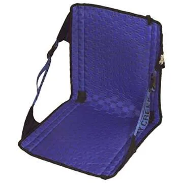 Crazy Creek Products RED Lodge- Montana - USA HEX 2.0 Original Chair Camping, Stadium Seating All Terrains, Adjustable Straps, Compact Design, Water-Resistant, Black/Royal Blue
