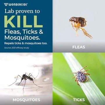 Wondercide - Flea and Tick Spray Concentrate for Yard and Garden with Natural Essential Oils – Kill, Control, Prevent, Fleas, Ticks, Mosquitoes and Insects - Safe Around Pets, Plants, Kids - 16 oz