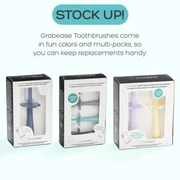 Grabease Baby Finger Toothbrush - Double-Sided Fun for Toddlers