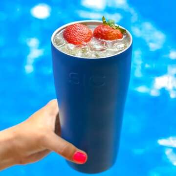 Seriously Ice Cold SIC 20oz Insulated Travel Tumbler Mug, Premium Double Wall Stainless Steel, Leak Proof BPA Free Lid