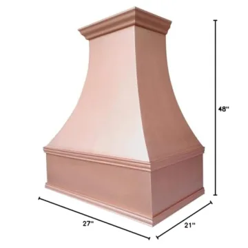 Elegant SINDA 48" x 27" Beehive Copper Range Hood - Custom High Airflow Ventilation
